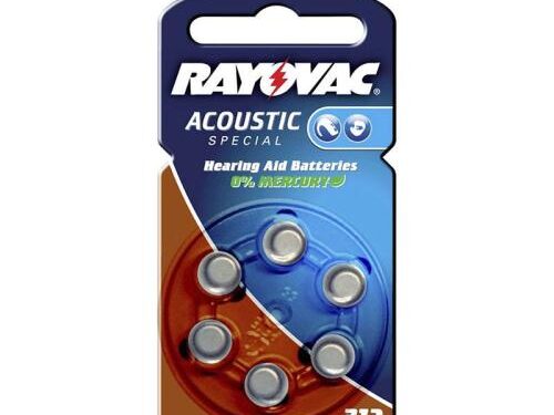 Μπαταρίες Ακουστικών Βαρηκοΐας Rayovac 312 (6 τεμ.)