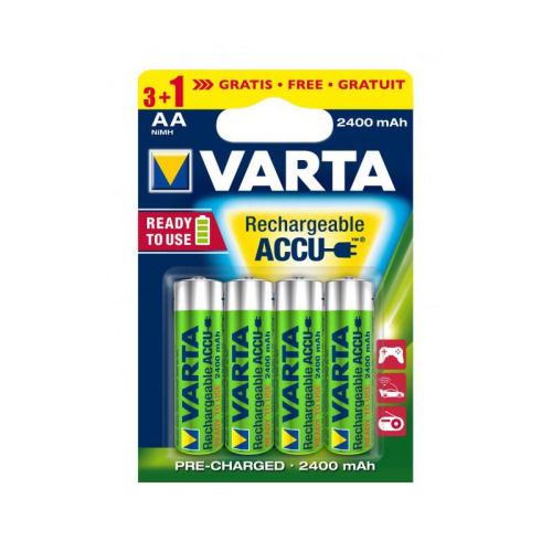 Μπαταρίες Επαναφορτιζόμενες Varta AA 2400mAh NiMH 1.2V Ready2Use (3+1 τεμ.) Μπαταρίες Επαναφορτιζόμενες Varta AA 2400mAh NiMH 1.2V Ready2Use (3+1 τεμ.)