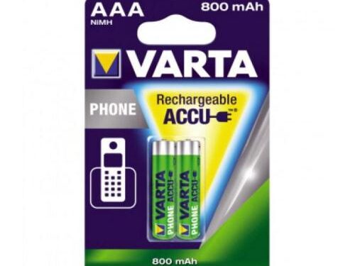 Μπαταρίες Επαναφορτιζόμενες Varta AAA 800mAh NiMH Phone Power (2 τεμ.)