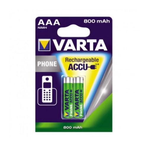 Μπαταρίες Επαναφορτιζόμενες Varta AAA 800mAh NiMH Phone Power (2 τεμ.)