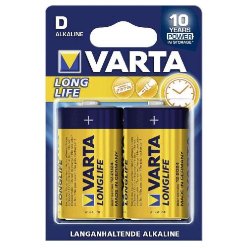 Μπαταρίες Alkaline Varta Longlife D LR20 (2 τεμ.)
