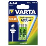 Μπαταρίες Επαναφορτιζόμενες Varta AAA 550mAh NiMH Solar (2 τεμ.)