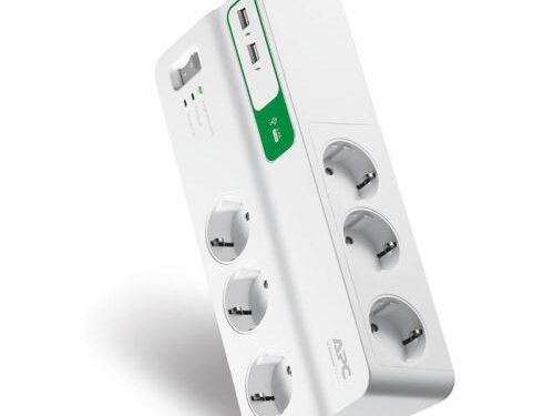 Πολύπριζο Ασφαλείας APC PM6U 6 Θέσεων & 2 Θύρες USB 2.4A