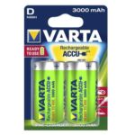 Μπαταρίες Επαναφορτιζόμενες Varta D 3000mAh NiMH 1.2V Ready2Use (2 τεμ.)