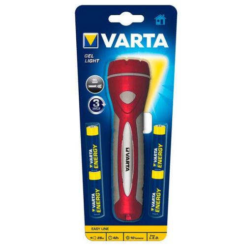 Φακός Varta Gel Light Led με 4τεμ Μπαταρια AAA (Μεσαίος) Κόκκινο