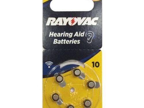 Μπαταρίες Ακουστικών Βαρηκοΐας Rayovac 10 (6 τεμ.)