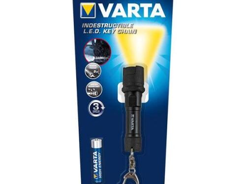 Άθραυστος Φακός Varta Indestructible Led Key Chain Light με 1τεμ Μπαταρία ΑΑΑ