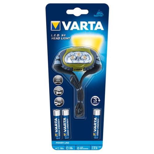 Αδιάβροχος Φακός Κεφαλής Varta Led Head Light με 3τεμ Μπαταρια AAA