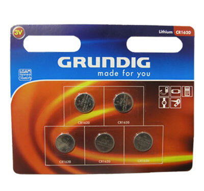 Lithium Button Cells Grundig CR1620 3V (5 τεμ)