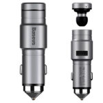 Bluetooth Handsfree Baseus With Car Charger All in One Γκρι
