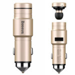 Bluetooth Handsfree Baseus With Car Charger All in One Χρυσο