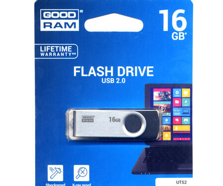 Flash Pen USB 16GB GoodRam Μαυρο