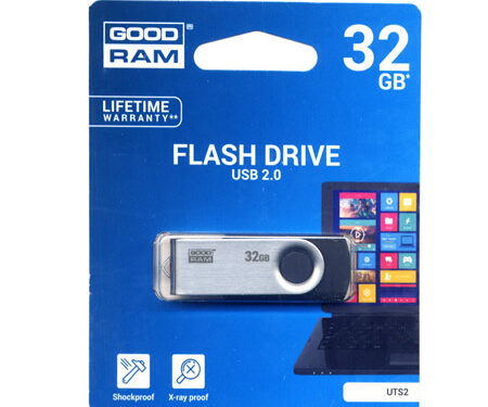 Flash Pen USB 2.0 32GB GoodRam Μαυρο
