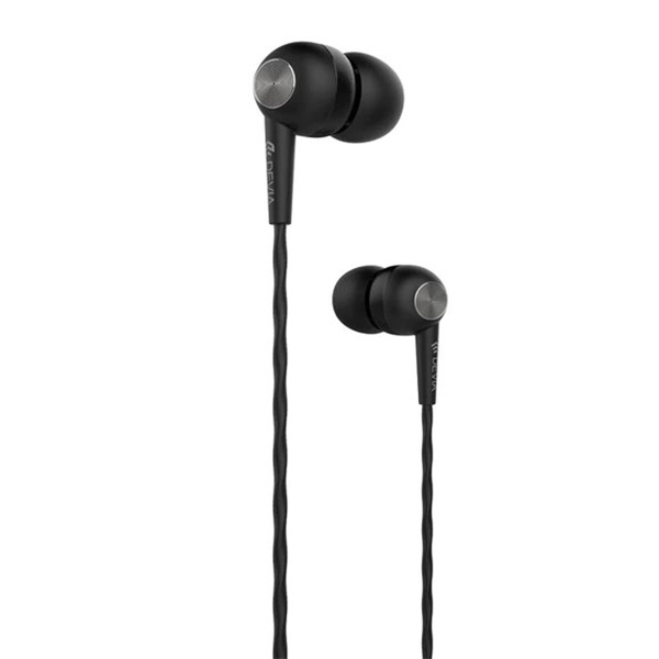 Hands Free Devia Kintone Stereo Ψειρα Σιλικονης 3.5mm Μαυρο