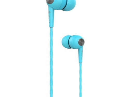 Hands Free Devia Kintone Stereo Ψειρα Σιλικονης 3.5mm Μπλε