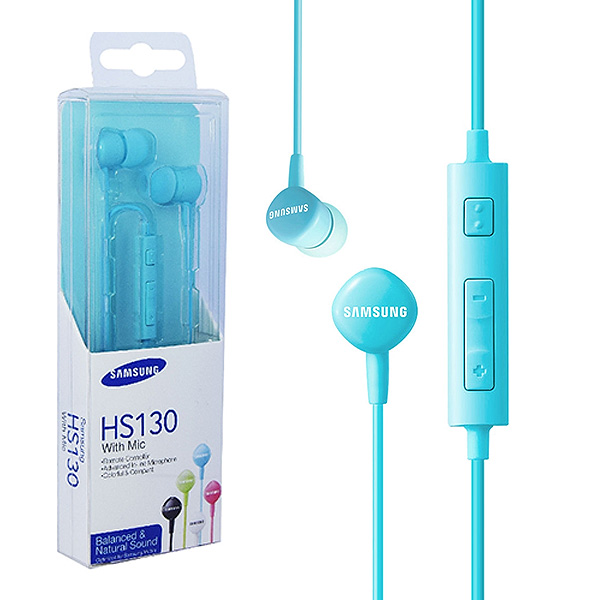 Hands Free Samsung HS130 Stereo 3.5mm Γαλαζιο