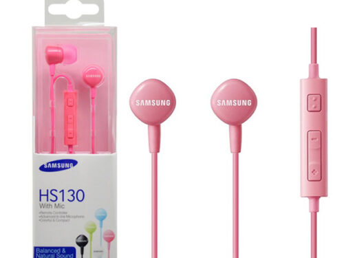 Hands Free Samsung HS130 Stereo 3.5mm Ροζ