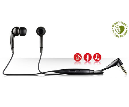 Hands Free Stereo SonyEricsson MH650 Μαυρο Για Vivaz Bulk 3.5mm Με Ακουστικο Σιλικονης