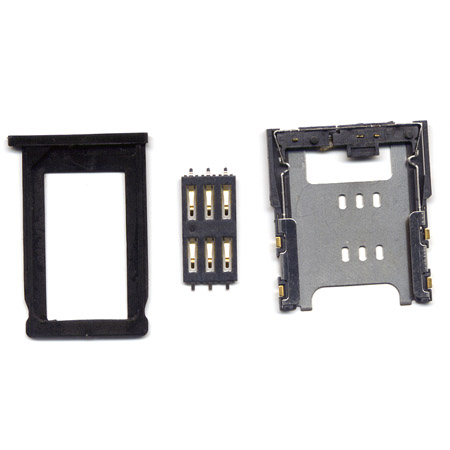 Sim Card Σετ Για Apple iPhone 3GS-3G Μαυρο OEM Set (Connector-Tray-Holder) Sim Card Σετ Για Apple iPhone 3GS-3G Μαυρο OEM Set (Connector-Tray-Holder)