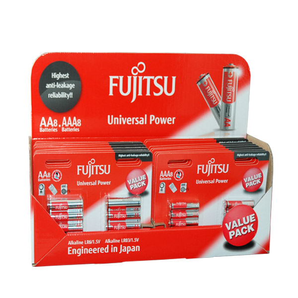 Stand Αλκαλικων Μπαταριων Fujitsu LR6 + LR3