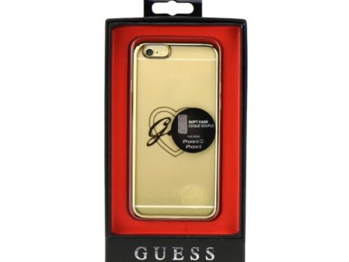 GUESS FACEPLATE CASE TPU TRANSPARENT GOLD IPHONE 6