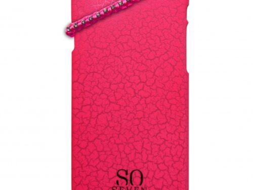 SO SEVEN IPHONE 6 6s Pink Cracked Color +bracelet backcover