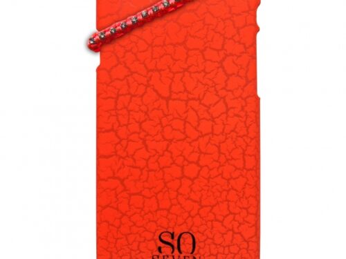 SO SEVEN IPHONE 6 6s Orange Cracked Color +bracelet backcover
