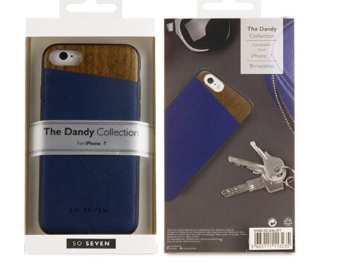 SO SEVEN DANDY WOOD IPHONE 7 8 blue backcover - Image 1