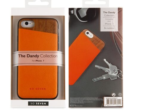 SO SEVEN DANDY WOOD IPHONE 7 8 orange backcover