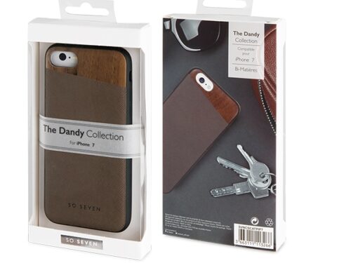 SO SEVEN DANDY WOOD IPHONE 7 8 brown backcover
