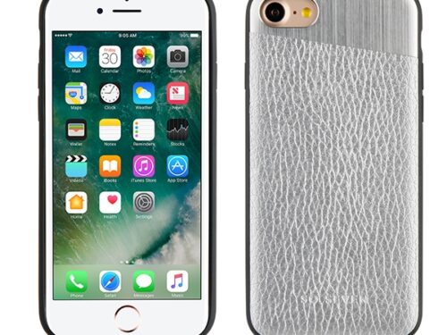 SO SEVEN METALLIC PU IPHONE 7 8 silver backcover - Image 1