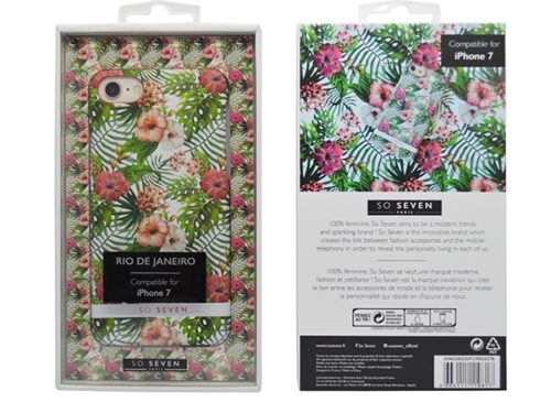 SO SEVEN RIO PINK HIBISCUS IPHONE 7 8 backcover - Image 1