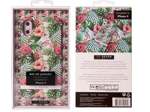 SO SEVEN RIO PINK HIBISCUS IPHONE X XS backcover