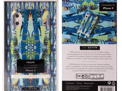 SO SEVEN MIAMI IPHONE X XS blue backcover