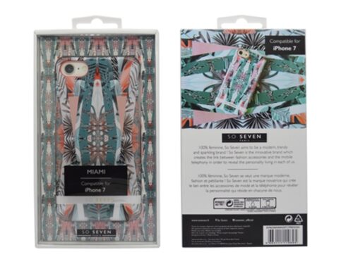 SO SEVEN MIAMI IPHONE 7 8 grey green backcover