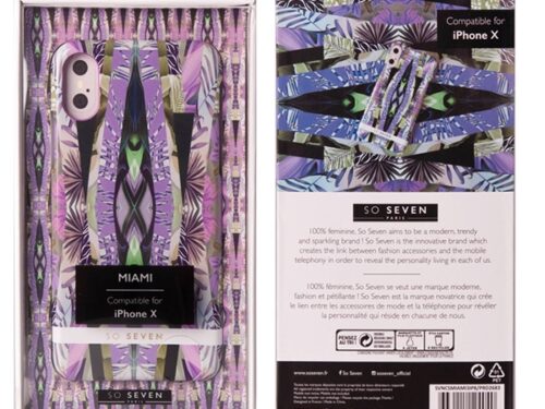SO SEVEN MIAMI IPHONE X XS purple backcover - Image 1