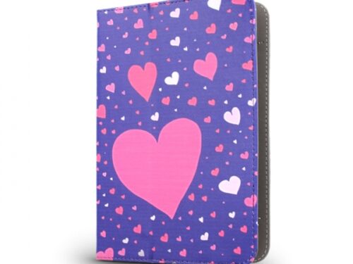 PINK HEARTS UNIVERSAL TABLET CASE 7-8'' - Image 1