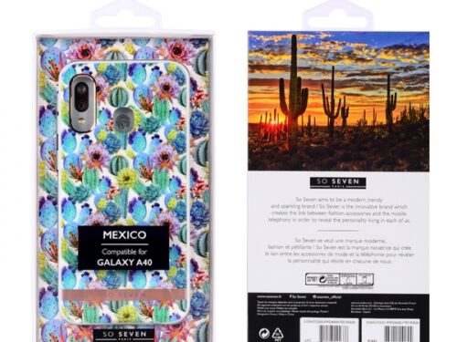 SO SEVEN MEXICO BLUE CACTUS SAMSUNG A40 backcover