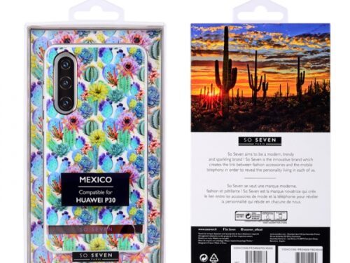 SO SEVEN MEXICO BLUE CACTUS HUAWEI P30 backcover