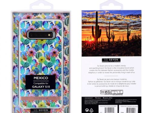SO SEVEN MEXICO BLUE CACTUS SAMSUNG S10 backcover