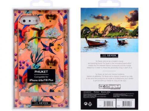 SO SEVEN PUCKET ORANGE PARROT IPHONE 7 PLUS 8 PLUS backcover - Image 1