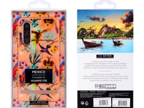 SO SEVEN PUCKET ORANGE PARROT HUAWEI P30 backcover