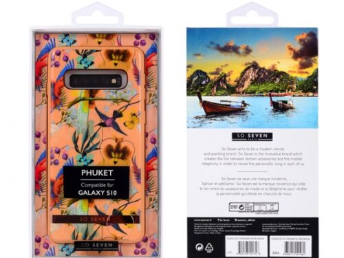 SO SEVEN PUCKET ORANGE PARROT SAMSUNG S10 backcover