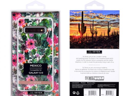 SO SEVEN MEXICO PINK FLOWER SAMSUNG S10 backcover - Image 1
