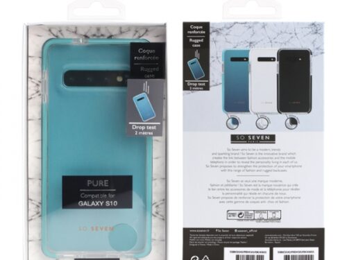 SO SEVEN RUGGED CASE PURE SAMSUNG S10 green backcover