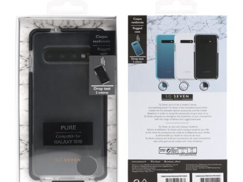 SO SEVEN RUGGED CASE PURE SAMSUNG S10 black backcover