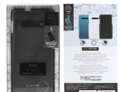 SO SEVEN RUGGED CASE PURE SAMSUNG S10 PLUS black backcover - Image 1