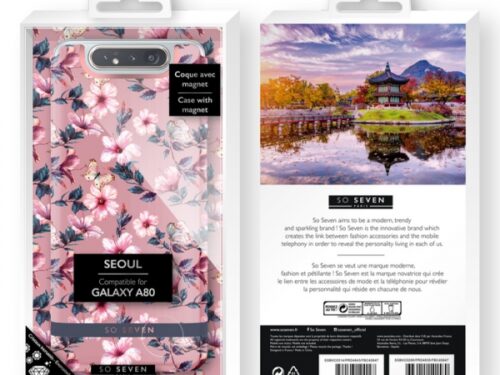 SO SEVEN PREMIUM SEOUL PINK HIBISCUS SAMSUNG A80 backcover - Image 1