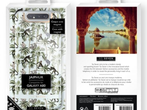 SO SEVEN PREMIUM JAIPUR BLUE LEMUR SAMSUNG A80 backcover