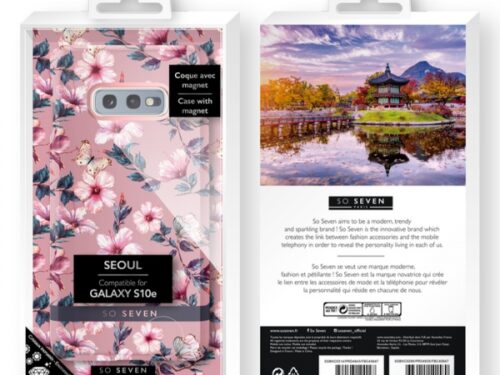 SO SEVEN PREMIUM SEOUL PINK HIBISCUS SAMSUNG S10e backcover